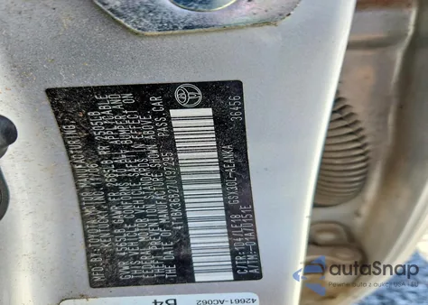 2007 Toyota Avalon Xl z USA, uszkodzony, nr VIN 4T1BK36B27U197295